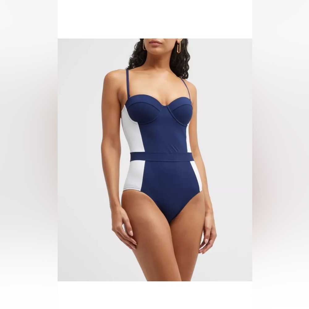 Tory Burch
Lipsi Two-Tone One-Piece
Swimsuit - Picture 4 of 11